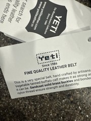 Yeti Brown Belt With Solid Brass Buckle 3700-woven Size 42