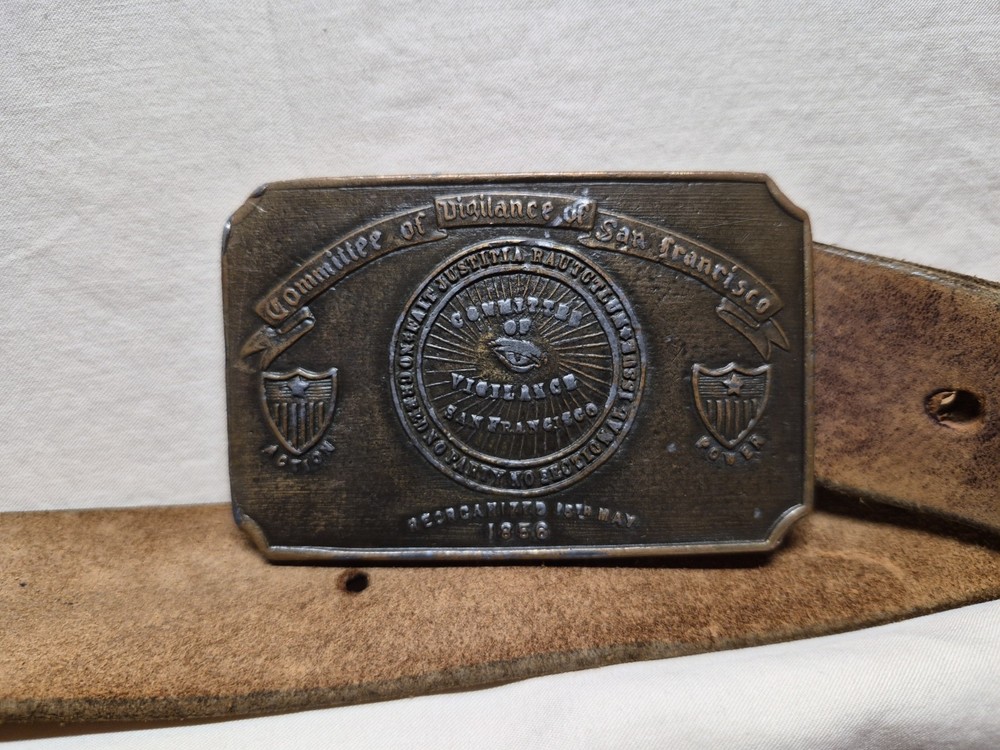 Vintage Committee of Vigilance San Francisco 1856 Belt Buckle