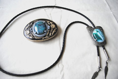 Western Belt Buckle and Bolo Set