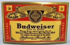 2 NEW ANHEUSER BUSCH BUDWEISER KING OF BEERS BRASS BELT BUCKLES