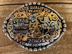 Bob Berg 2010 THRA Team Roping Buckle