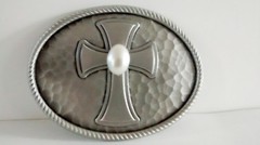 Pewter Belt Buckle Cross #4805 Great American Products Year 2006