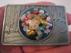VINTAGE SEA SHELL THEME BELT BUCKLE – GW-17