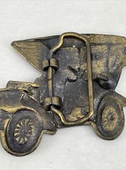 VERY NICE Oldtime Automobile Antique Car Cord Model A Solid Brass Belt Buckle