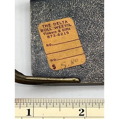 Vintage Delta Boll Weevil Belt Buckle Cotton Plant Brass Tone Rectangular
