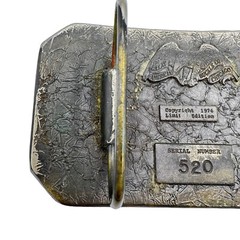 VTG Great American Buckle Co. Enameled Metal Deer Belt Buckle Serial Number 520