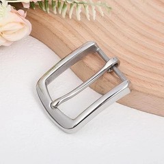 Silver Belt Buckle, 1.5 Inch Belt Buckles for Men, Stainless Steel Single Prong