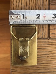 Vintage Wood Belt Buckle Lot of 2 Ampersand Brass Inlaid Lasercraft
