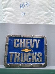 Buckles of America Masterpiece Collection Silver Tone Enamel Chevy Trucks Buckle