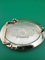 VINTAGE 1970S VON WEST~INLAIDFishing Lure BELT BUCKLE 3&Prime;
