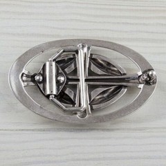Oval Belt Buckle Silver Knot Cross Interchangeable Buckle GS5307