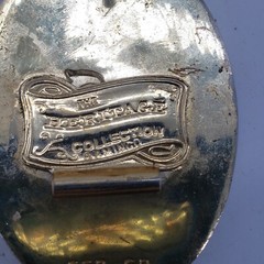 Aminco Heritage Collection T Initial Silver and Gold Plated Western Belt Buckle