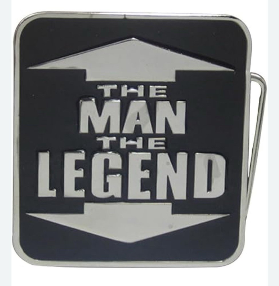 Belt Buckle « THE MAN THE LEGEND » Fit 4 cm Wide Belt, Custom Made, Metal Casting.