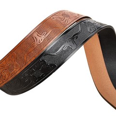 IZUS Classic Retro Belt Strap 47&Prime;Belt for 36&Prime;-40&Prime; waist, Brown-western