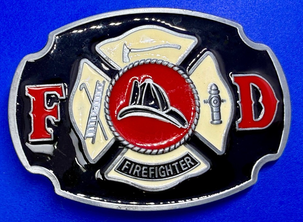 Firefighter Fire Department Fire Engine Fire Brigade Commemorative Belt Buckle