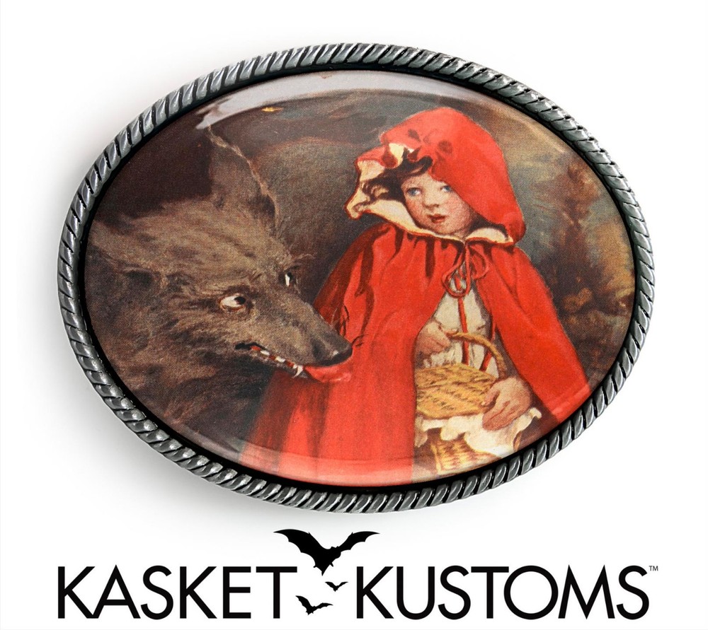 Little Red Riding Hood Belt Buckle – Grimm Fairytales Handmade Buckle – 996