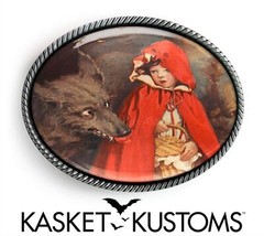 Little Red Riding Hood Belt Buckle – Grimm Fairytales Handmade Buckle – 996