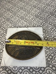 NRA Member Commemorative Brass Belt Buckle, “The Guns Of John Wayne.”