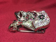 Crystal Rhinestone Purple Pirate Belt Buckle