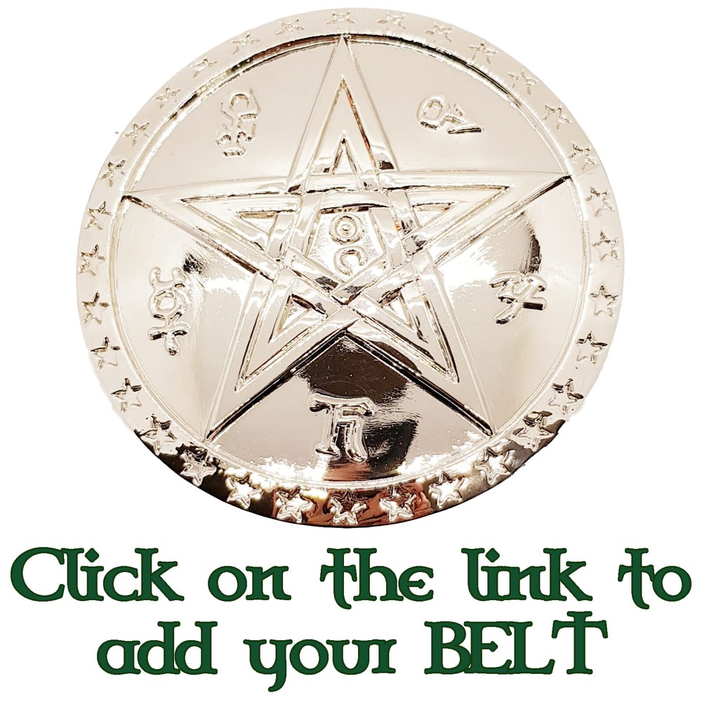 Shield Belt Buckle 5 pointed star celtic symbol rune gothic biker sherrif deputy