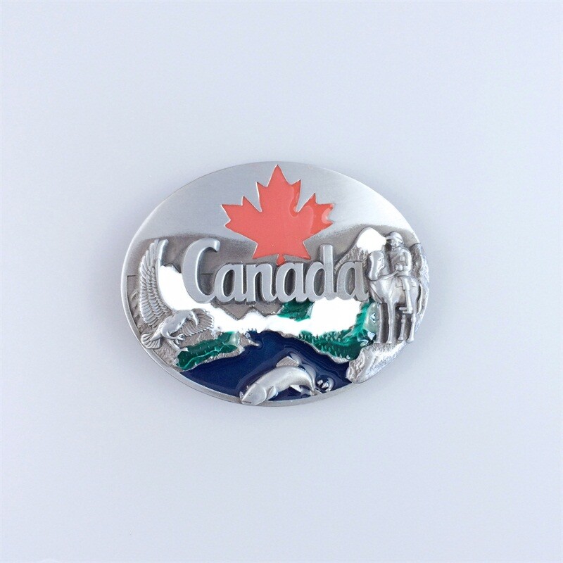 Canada Canadian Maple Leaf Wildlife Belt Buckle Boucle de Ceinture also US Stock