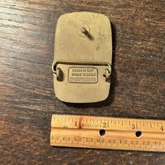 Vintage Belt Buckle U.S. Fuel Petroliana Oil Dyna Buckle Provo Utah Solid Brass