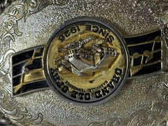 Vintage 1978 Raintree Grand Ole Opry Nashville Tennessee Belt Buckle 3.75&Prime;