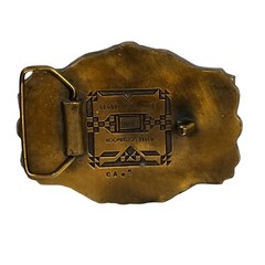 Vintage Ford Model A Car Brass Belt Buckle Scrolls Transportation