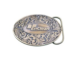 EnClean Men&rsquo;s Belt Buckle Bronze Floral Engraved Oval