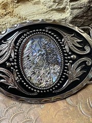 Abalone Xmas WESTERN SILVER BELT ADJUSTABLE BUCKLE MEN WOMEN UNIQUE VALENTINE