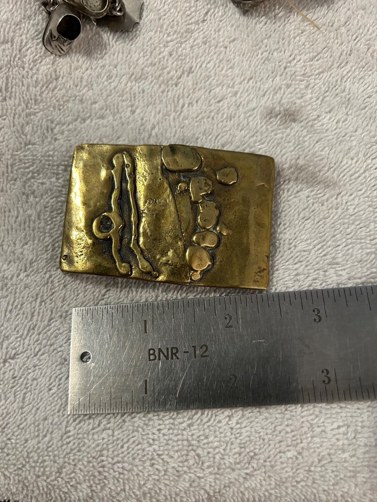 Vintage Modern Modernist Abstract Belt Buckle