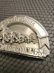 1989 Vintage Budweiser Beer Clydesdales Anhauser Collectible Belt Buckle