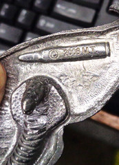 2008 MOBTOWN CHICAGO USA Silvertone MUSTACHE Biker Punk Belt Buckle