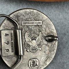 Vtg Great American Buckle Co 1980 Deer Buck 30-30 Chicago USA #478 Round