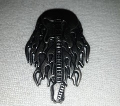 Vintage Pewter Flaming Electric Guitar Rock & Roll Belt Buckle Excellent