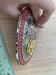 Western Buckle Oval Gold Silver Red Lone Star Texas Cowboy 2 » Hebillas Vaqueras