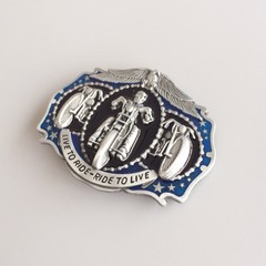 Vintage Style Biker Rider Enamel Belt Buckle also Stock in US