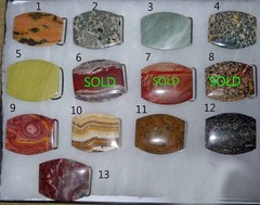 Handcrafted, Jasper, Agate Gemstone Belt Buckle polished natural stone- Pick 1