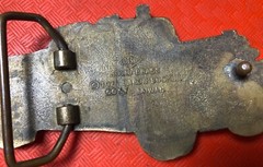 Cast Brass 1978 BARON BELT BUCKLE 6057 Antique FIRETRUCK PUMPER TRUCK ENGINE