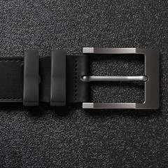 2Pcs Durable Zinc Alloy Belt Loop Keepers for Sewing Dark Grey Metal Buckles