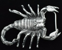 Scorpion Arachnid Bug Insect Creepy Crawly Stinger Zinc Alloy Belt Buckle (New)