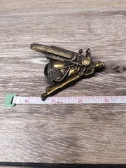 Vintage Motorcycle Solid Brass Belt Buckle