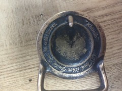 Vintage 1974 Tech Ether Guild Inc Rhumb Brass Belt Buckle