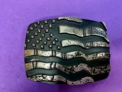 United States American Flag Engraved Patriotic – #6386 Chrome Brand Belt Buckle