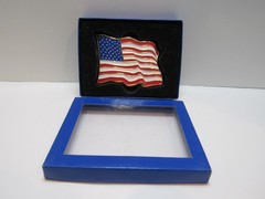 NEW! American Flying USA Flag Men&rsquo;s Belt Buckle Gold-Tone