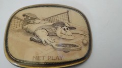 Belt Buckle Tennis Themed Humorous Belt Fits 1.5&Prime; Width Belt