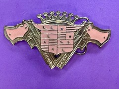 Guns Crown Shield Trucker Cadillac Grill Pink Enamel Belt Buckle Bottle Opener