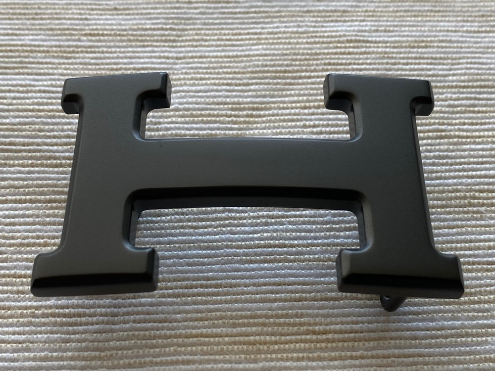 H 32mm Black Matt Belt buckle with pouch