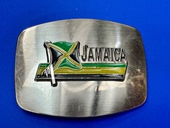 Jamaica Flag Novelty Jamaican Rasta Caribbean Montego Bay Belt Buckle