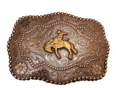Western Rodeo Belt Buckle Bucking Bronco horse